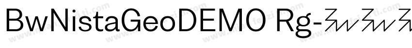 BwNistaGeoDEMO Rg字体转换